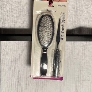 Black Wig Brush Combo